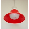 Czerwona lampa sufitowa w stylu Space Age